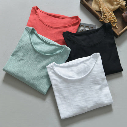 Men’s Long-Sleeve Shirt - 100% Cotton - Relaxed Fit - Crew Neck Casual Wear
