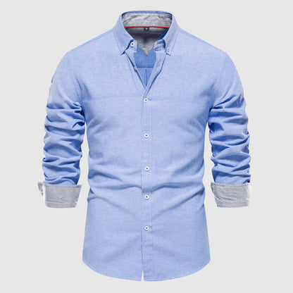 Men's casual oxford shirt with long sleeves