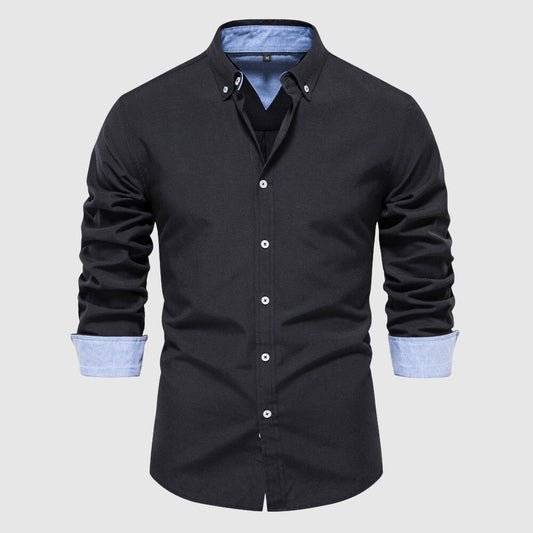 Men's casual oxford shirt with long sleeves