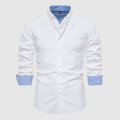 Men's casual oxford shirt with long sleeves