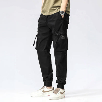 Men's casual pants with multiple pockets