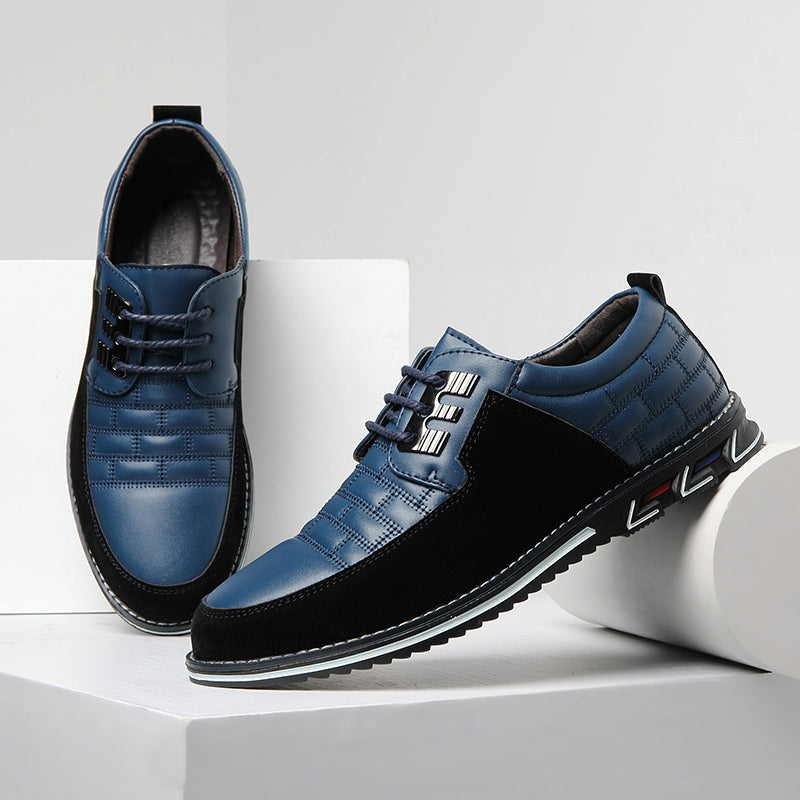 Men's checked lace-up shoes