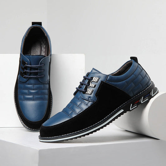 Men's checked lace-up shoes