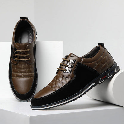 Men's checked lace-up shoes