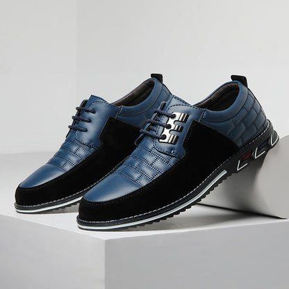 Men's checked lace-up shoes