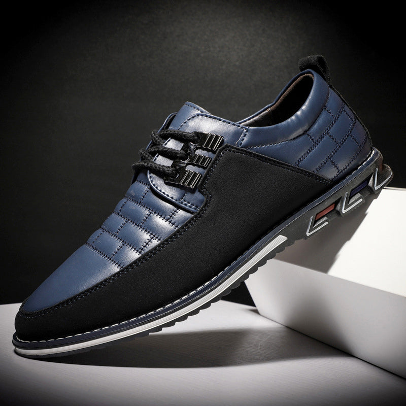 Men's checked lace-up shoes