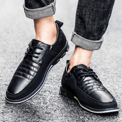 Men's checked lace-up shoes