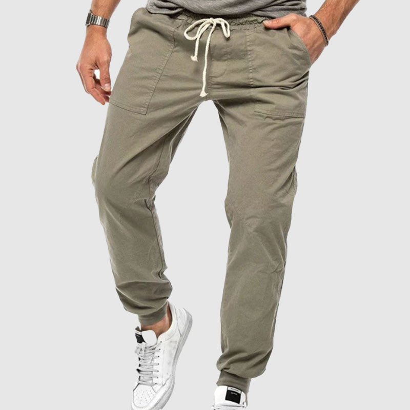 Men's comfortable pants with drawstring