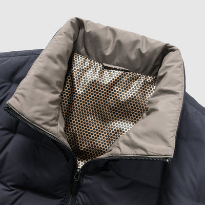 Men’s Quilted Jacket - Water-Resistant Windproof - Insulated Warmth - Zipper Closure