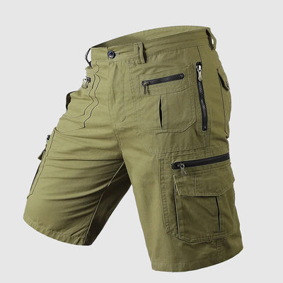 Men's Cargo Shorts - Knee Length - Multi-Pocket Utility - Durable Fabric