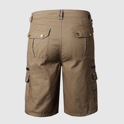 Men's Cargo Shorts - Knee Length - Multi-Pocket Utility - Durable Fabric
