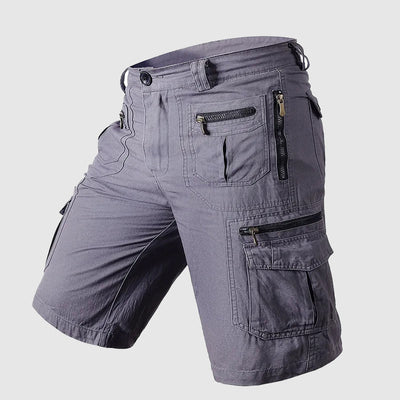 Men's Cargo Shorts - Knee Length - Multi-Pocket Utility - Durable Fabric