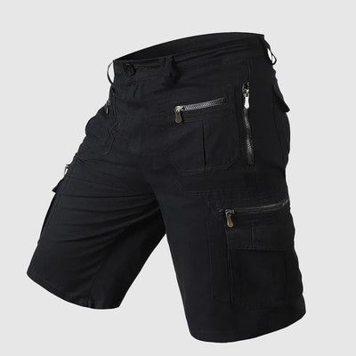 Men's Cargo Shorts - Knee Length - Multi-Pocket Utility - Durable Fabric