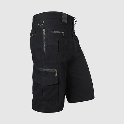 Men's Cargo Shorts - Knee Length - Multi-Pocket Utility - Durable Fabric