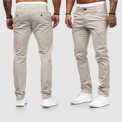 Men's casual slim straight leg pants