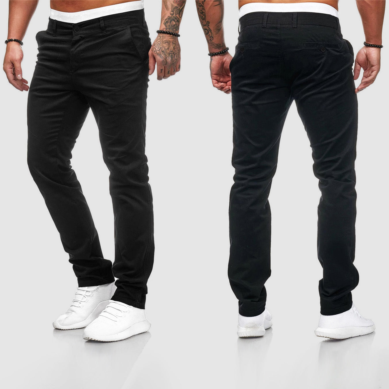 Men's casual slim straight leg pants