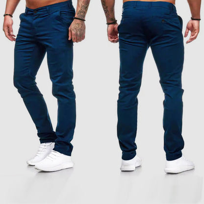 Men's casual slim straight leg pants