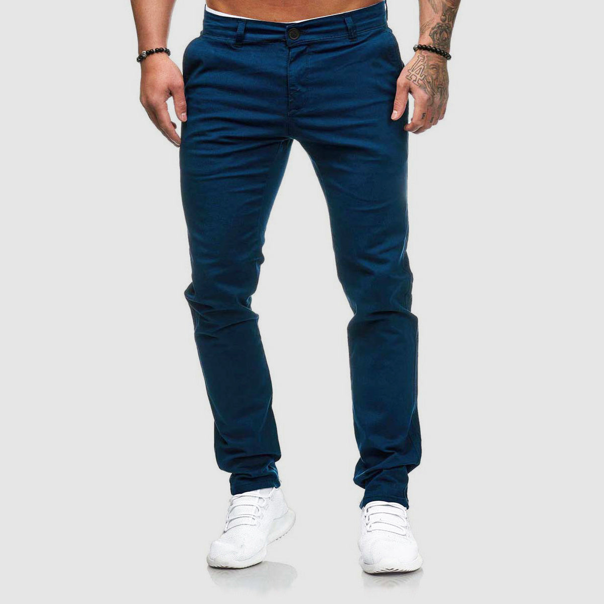 Men's casual slim straight leg pants