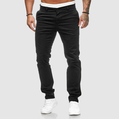 Men's casual slim straight leg pants