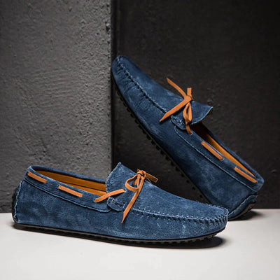 Men’s Loafers – Streamlined Fit – Luxury Fabric – Moccasin Stitch – Slip-On Design