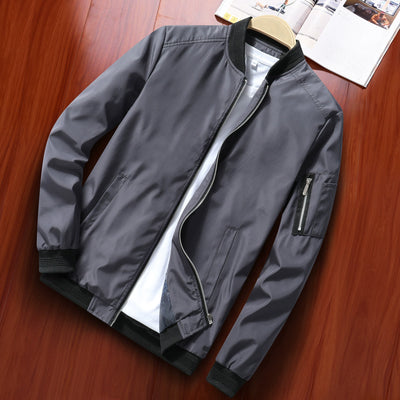 Men's classic zip-up casual outdoor jacket