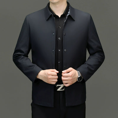 Lightweight single breasted down jacket for men