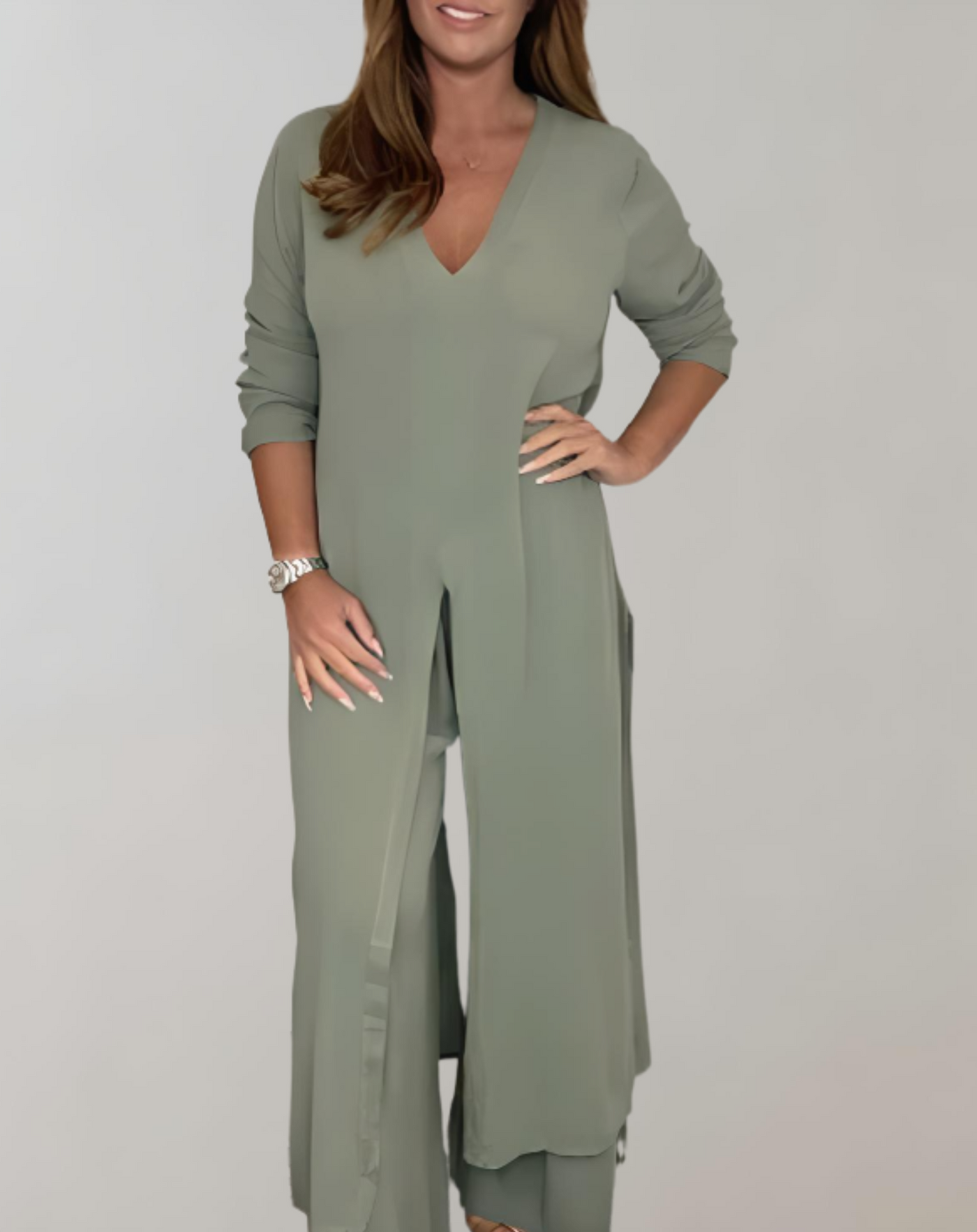 Women's Co-ord Set – Two-Piece Outfit – Elegant Tweed Matching Set
