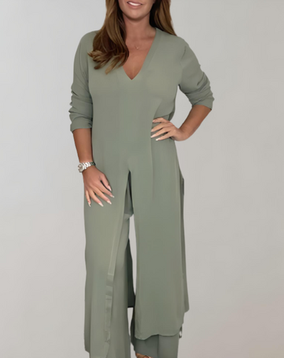 Women's Co-ord Set – Two-Piece Outfit – Elegant Tweed Matching Set