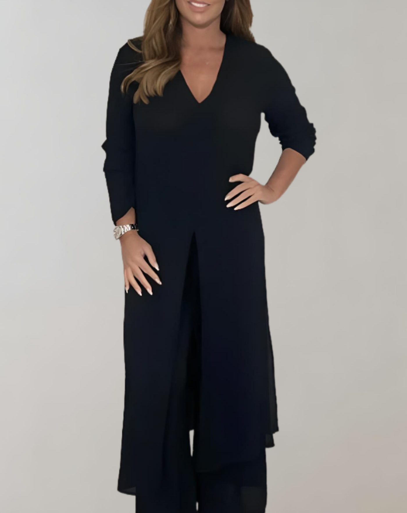 Women's Co-ord Set – Two-Piece Outfit – Elegant Tweed Matching Set