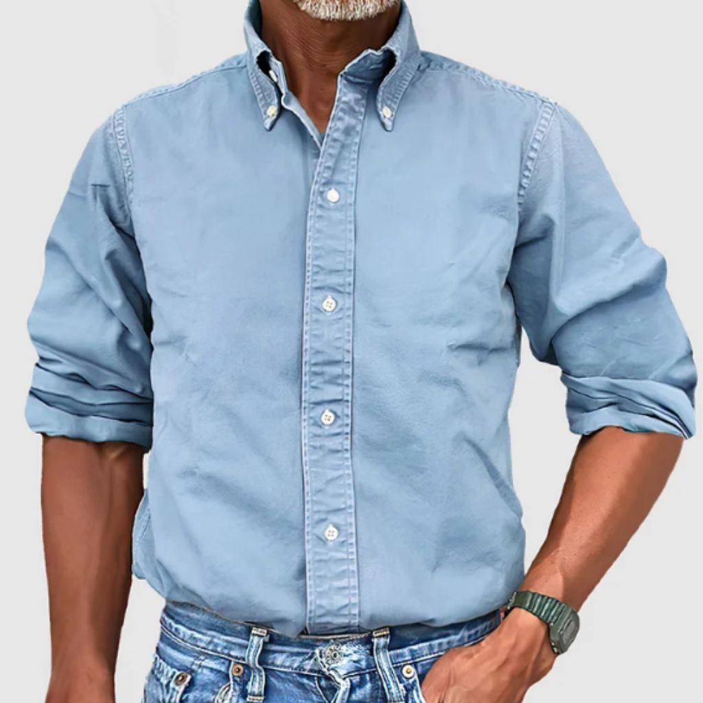Men’s Long-Sleeve Shirt – Regular Fit – Button-Down Collar