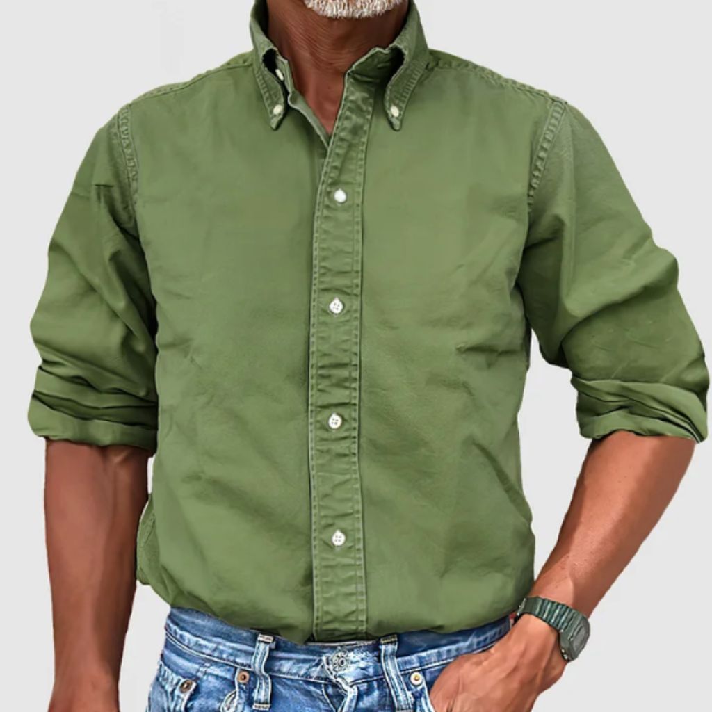 Men’s Long-Sleeve Shirt – Regular Fit – Button-Down Collar