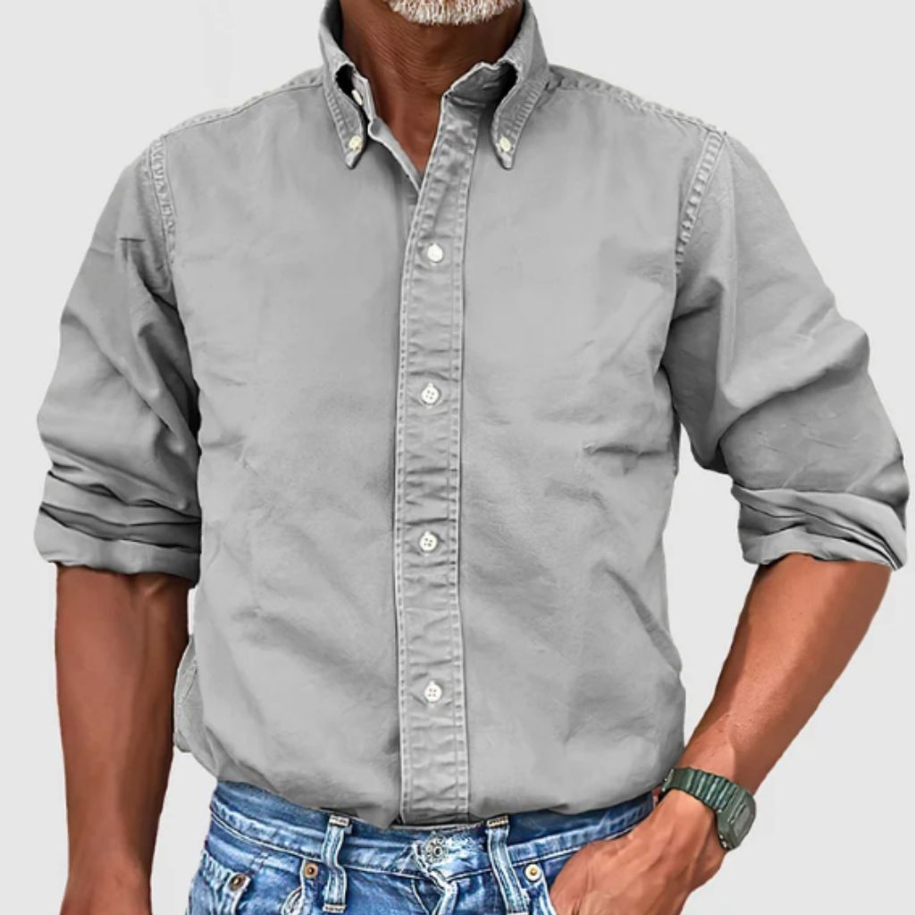 Men’s Long-Sleeve Shirt – Regular Fit – Button-Down Collar