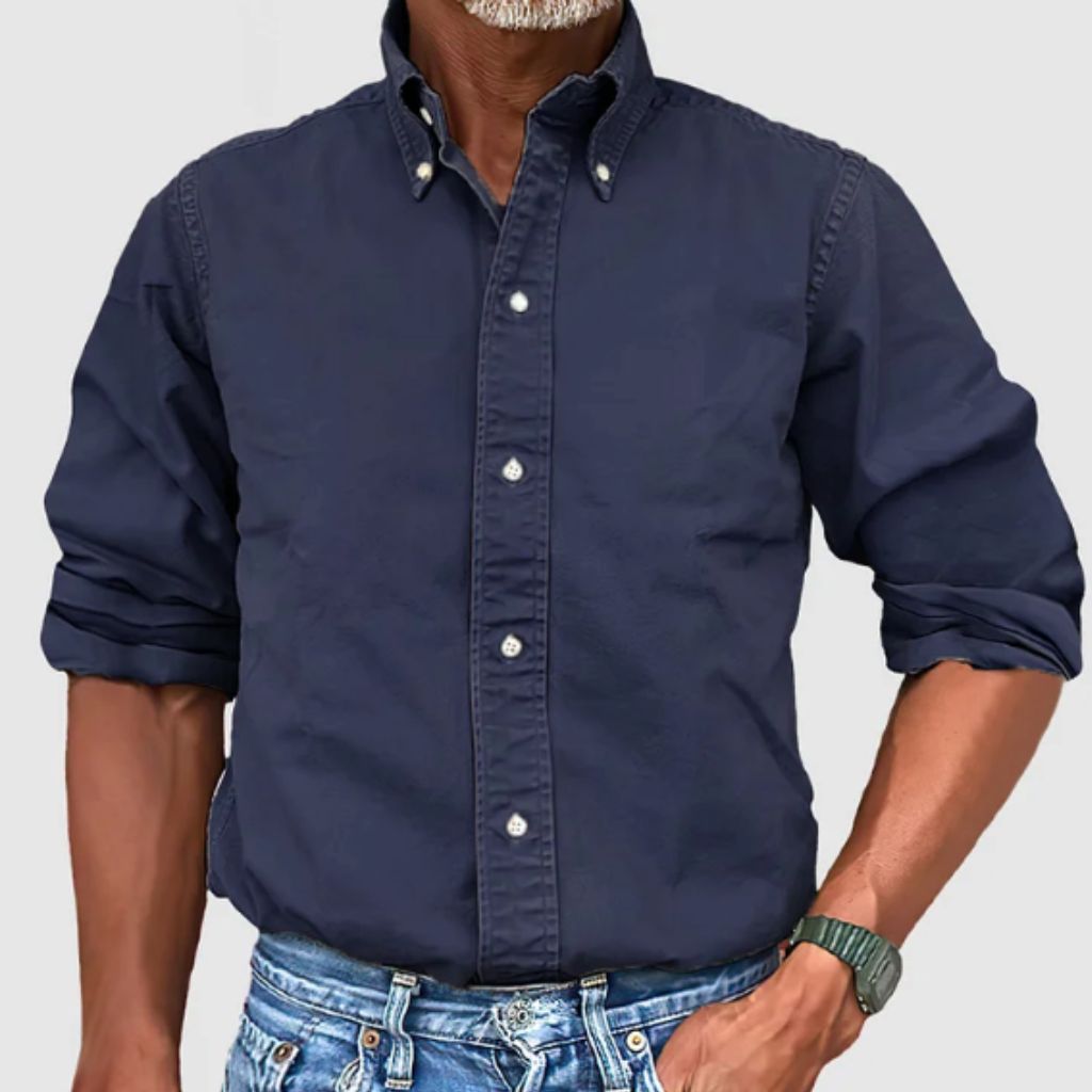Men’s Long-Sleeve Shirt – Regular Fit – Button-Down Collar