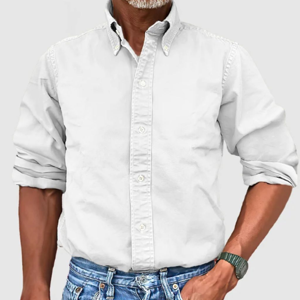 Men’s Long-Sleeve Shirt – Regular Fit – Button-Down Collar