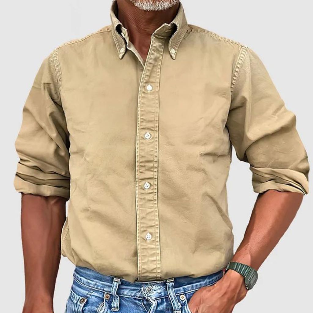 Men’s Long-Sleeve Shirt – Regular Fit – Button-Down Collar
