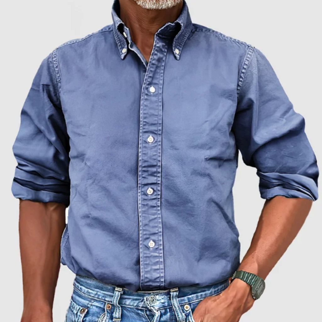 Men’s Long-Sleeve Shirt – Regular Fit – Button-Down Collar