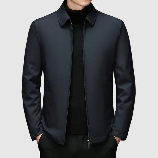 Men’s Jacket - Smart Casual - Fitted Design - Classic Collar - Zip Closure