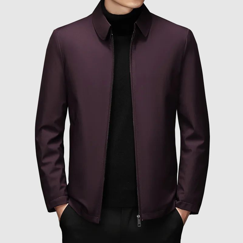 Men’s Jacket - Smart Casual - Fitted Design - Classic Collar - Zip Closure