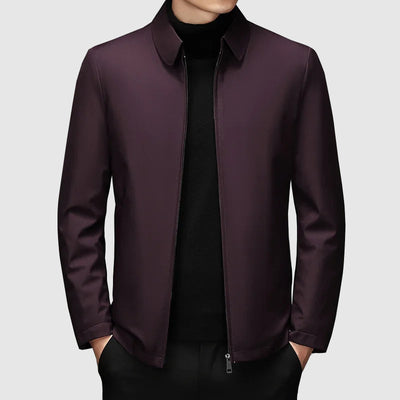 Men’s Jacket - Smart Casual - Fitted Design - Classic Collar - Zip Closure