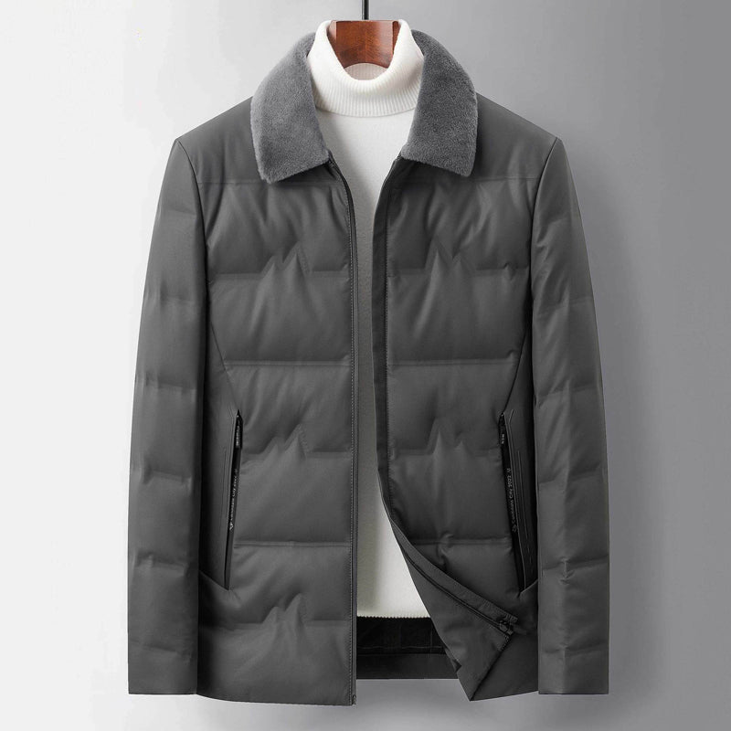 Men's elegant refined down jacket