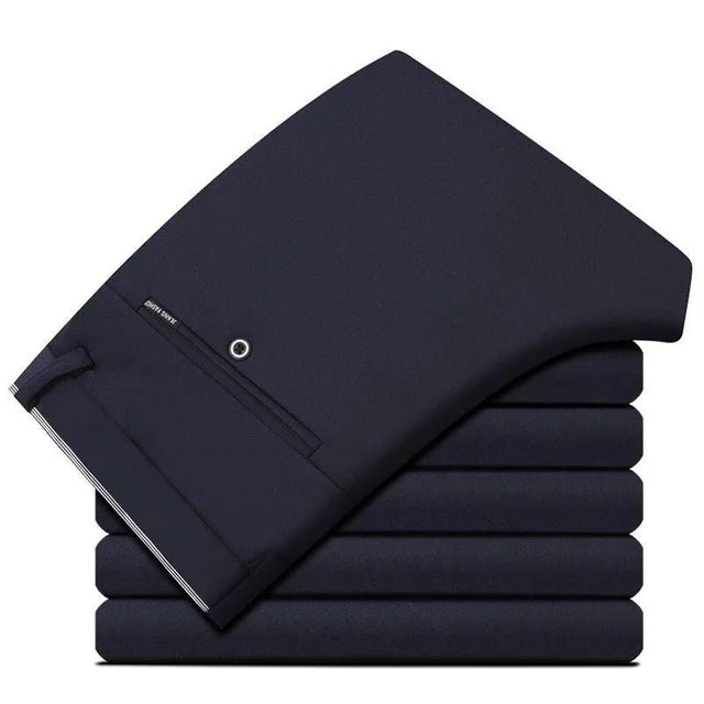 Men's Dress Trousers - Slim Fit - Tailored Formal Wear - Belt Loops & Pockets