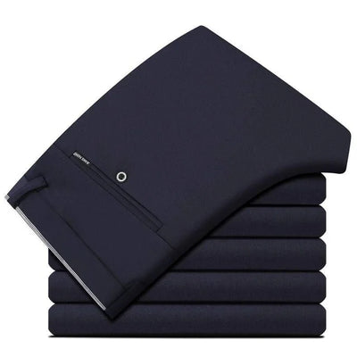 Men's Dress Trousers - Slim Fit - Tailored Formal Wear - Belt Loops & Pockets