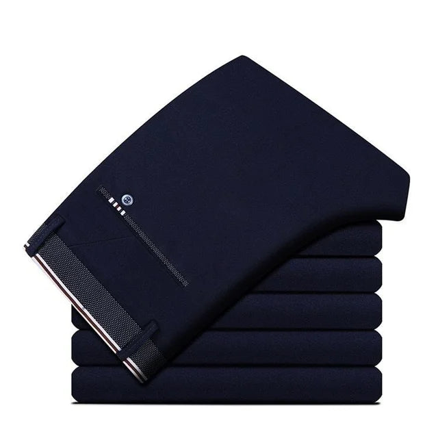 Men's Dress Trousers - Slim Fit - Tailored Formal Wear - Belt Loops & Pockets