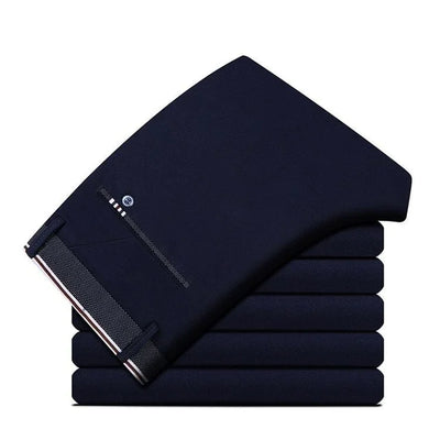 Men's Dress Trousers - Slim Fit - Tailored Formal Wear - Belt Loops & Pockets
