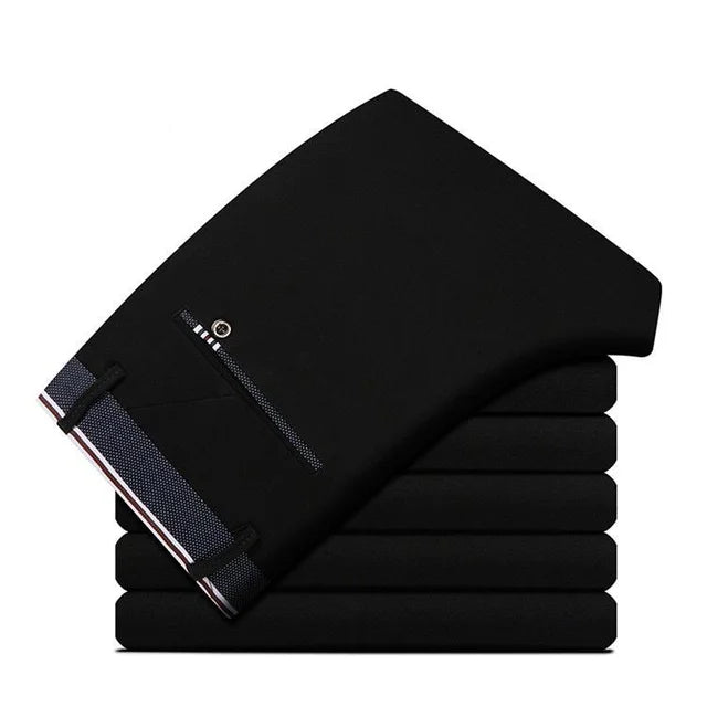 Men's Dress Trousers - Slim Fit - Tailored Formal Wear - Belt Loops & Pockets