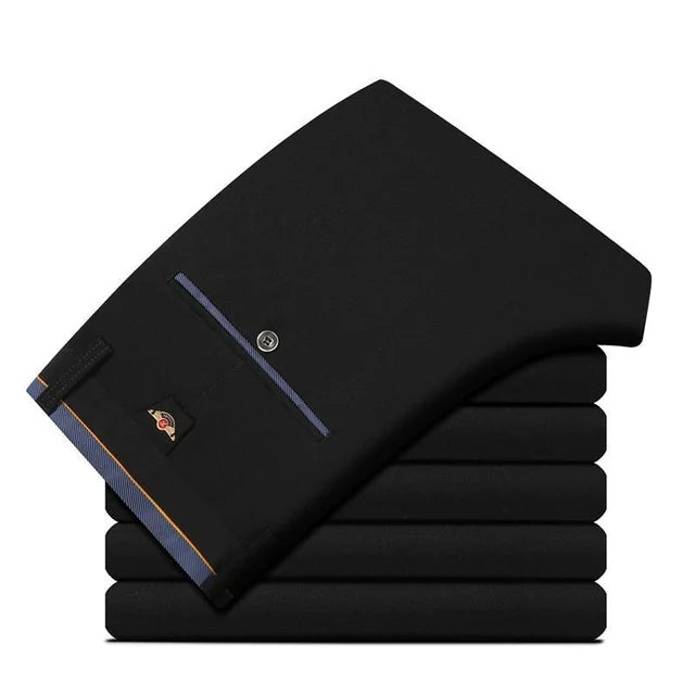 Men's Dress Trousers - Slim Fit - Tailored Formal Wear - Belt Loops & Pockets