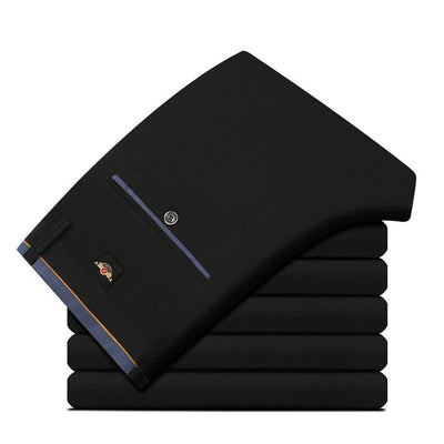 Men's Dress Trousers - Slim Fit - Tailored Formal Wear - Belt Loops & Pockets