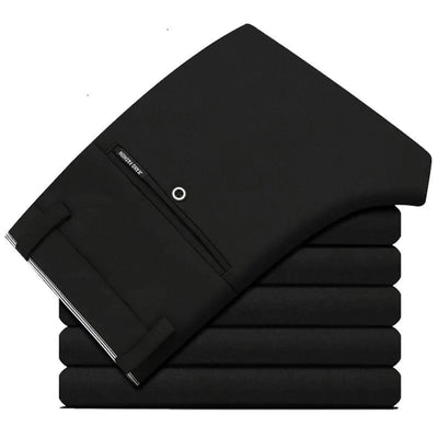 Men's Dress Trousers - Slim Fit - Tailored Formal Wear - Belt Loops & Pockets
