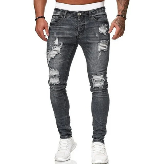 Men's trendy slim fit skinny jeans