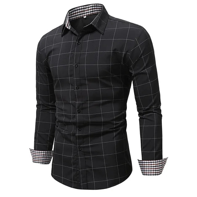 Wilfred -  mannen plaid button-up lange mouwshirt